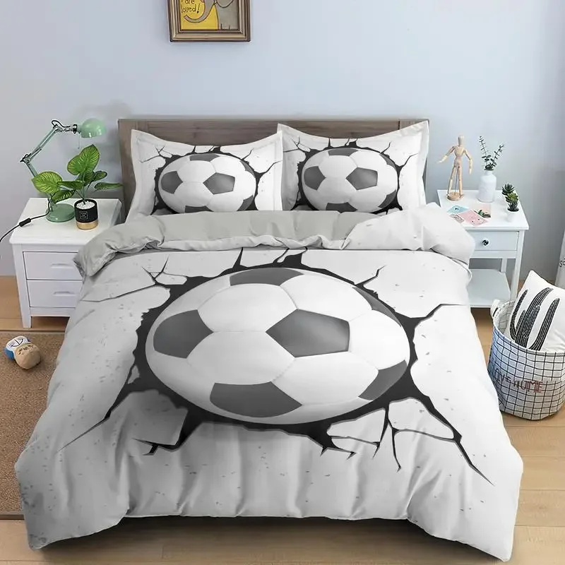3D Football Bedding Set Soccer Duvet Cover Pillowcase Polyester Comforter Cover King Queen Full Double Ball Sport Quilt Cover
3D Football Bedding Set Soccer Duvet Cover Pillowcase Polyester Comforter Cover King Queen Full Double Ball Sport Quilt Cover