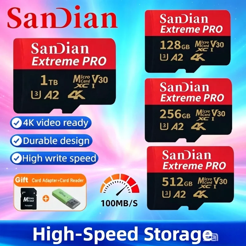 Original High Speed U3 Mini TF SD Card 1TB 512GB 256GB 128GB Portable Memory Card for Mac Phone and Digital Camera
Original High Speed U3 Mini TF SD Card 1TB 512GB 256GB 128GB Portable Memory Card for Mac Phone and Digital Camera