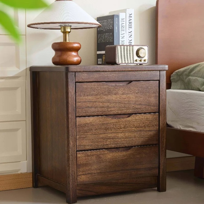 Walnut Wood Nightstand with Lock Modern Bedside Cabinet Eco-friendly Bedroom Storage Chest Multi-functional Organizer Furniture
Walnut Wood Nightstand with Lock Modern Bedside Cabinet Eco-friendly Bedroom Storage Chest Multi-functional Organizer Furniture