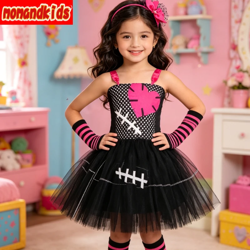 Gothic Ghost Doll Fancy Dress with Frayed Tulle Layers, Unsettling Costume for Carnival Parades and Horror Themed Photo Shoots
Gothic Ghost Doll Fancy Dress with Frayed Tulle Layers, Unsettling Costume for Carnival Parades and Horror Themed Photo Shoots