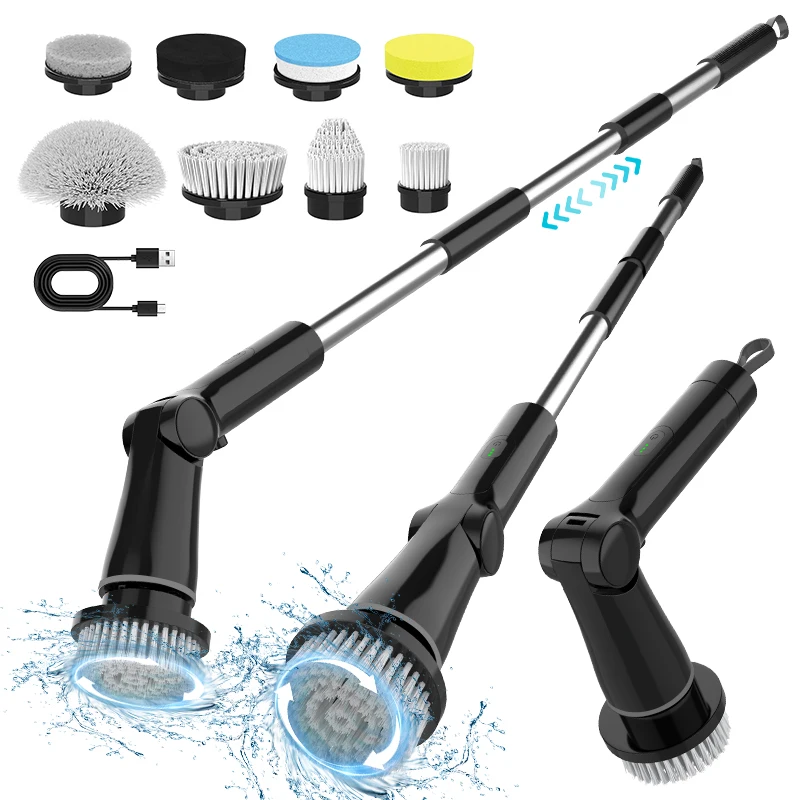 Cordless Electric Cleaning Brush Rechargeable Rotary Scrubber Adjustable Electric Brush Bathroom Kitchen Floor Tiles
Cordless Electric Cleaning Brush Rechargeable Rotary Scrubber Adjustable Electric Brush Bathroom Kitchen Floor Tiles