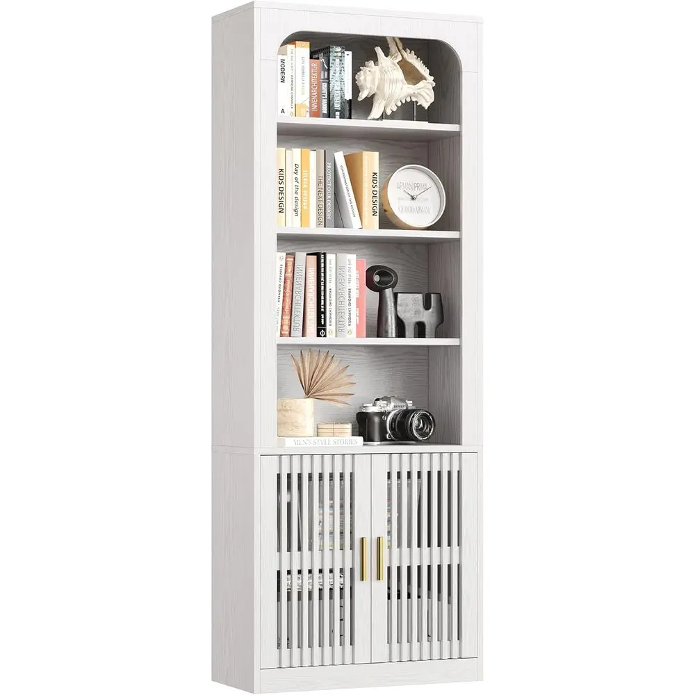 6-Tier Floor Standing Bookcase with Grille Door, Tall Storage Shelves for Home or Office, Living Room (White)
6-Tier Floor Standing Bookcase with Grille Door, Tall Storage Shelves for Home or Office, Living Room (White)