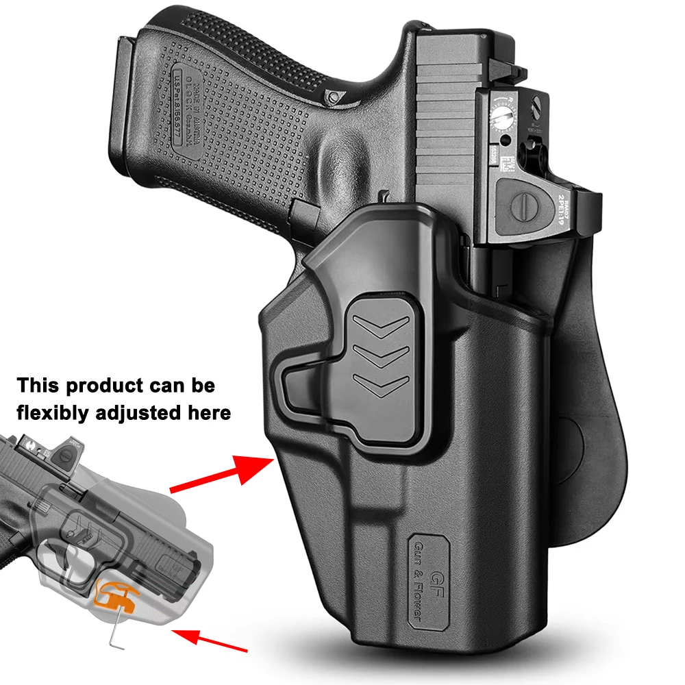 Для Glock G19, G26 Gen 3 4 5, G19X, G23 Gen 3 4, G32, G44, G45, кобура OWB (наружная, для ношения на поясе), уровень фиксации II, для правой руки.
Для Glock G19, G26 Gen 3 4 5, G19X, G23 Gen 3 4, G32, G44, G45, кобура OWB (наружная, для ношения на поясе), уровень фиксации II, для правой руки.