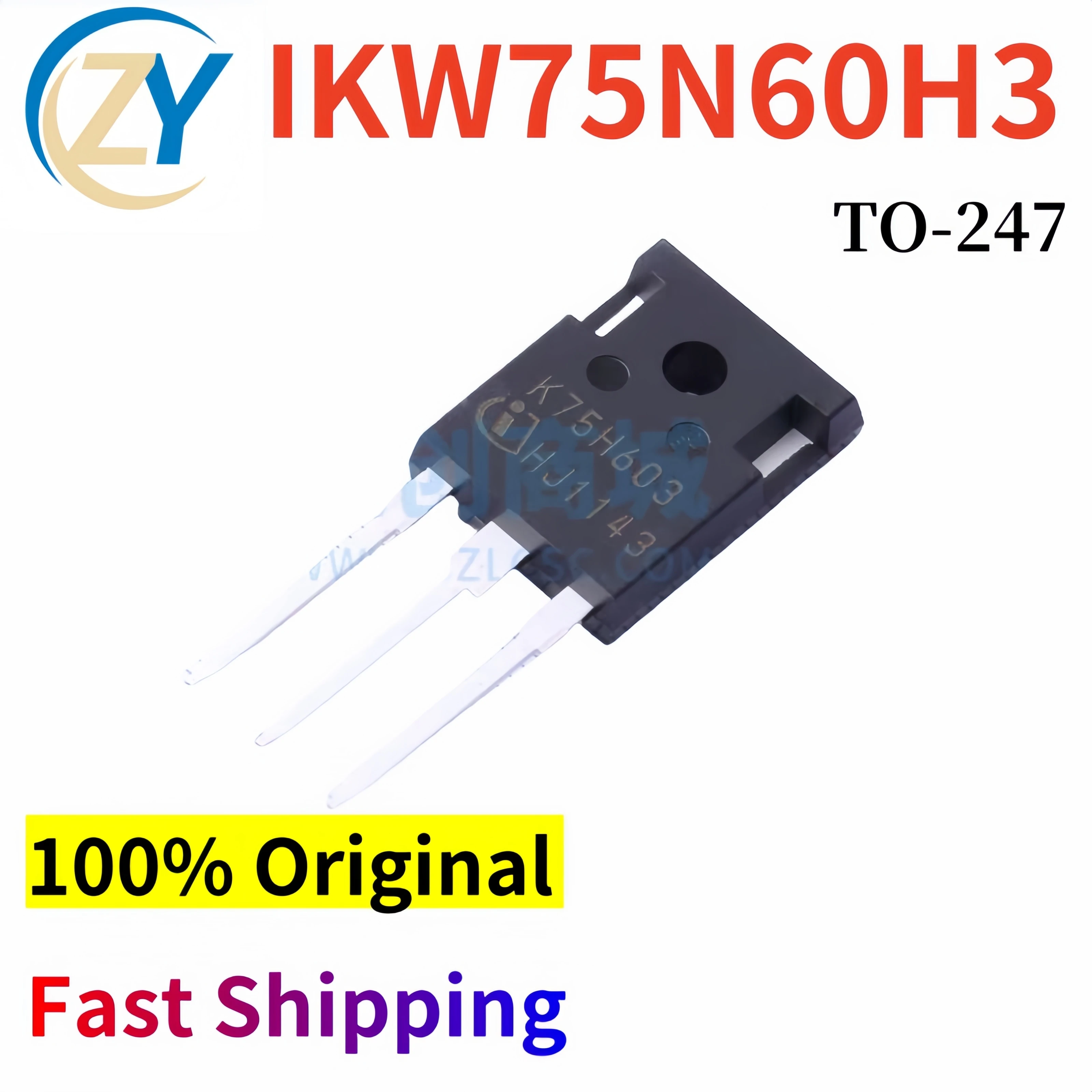 (2pcs) IKW75N60H3 IGBT Transistors IKW75N60 TO-247-3 100% Original & In Stock 
(2pcs) IKW75N60H3 IGBT Transistors IKW75N60 TO-247-3 100% Original & In Stock