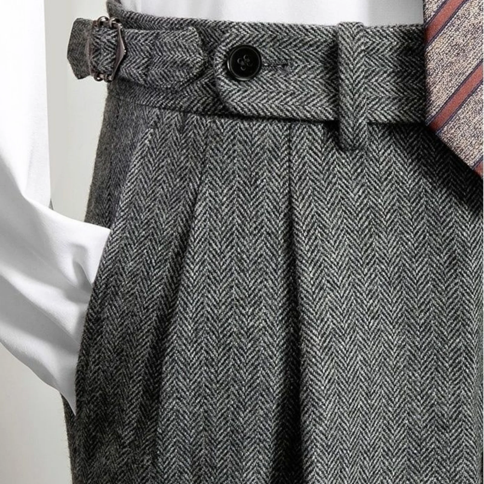 AnnieBritney Herringbone Tweed Casual Pants for Man Formal Daily Men Elegant Pants Pantalons De Costume Pour Hommes
AnnieBritney Herringbone Tweed Casual Pants for Man Formal Daily Men Elegant Pants Pantalons De Costume Pour Hommes