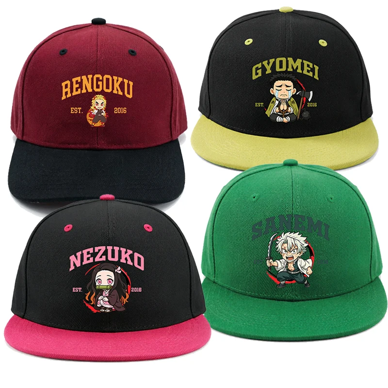 Demon Slayer Baseball Cap Kamado Tanjiro Nezuko Men Women Hip-hop Snapback Rengoku Kyoujurou Flat-brimmed Sunhat Summer Dad Hat
Demon Slayer Baseball Cap Kamado Tanjiro Nezuko Men Women Hip-hop Snapback Rengoku Kyoujurou Flat-brimmed Sunhat Summer Dad Hat