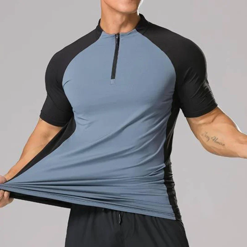 Men's Ice Silk Sweatshirt Elastic Wicking Breathable Tights Shirts Tops High Quality Sport Short Sleeves T-shirt
Men's Ice Silk Sweatshirt Elastic Wicking Breathable Tights Shirts Tops High Quality Sport Short Sleeves T-shirt