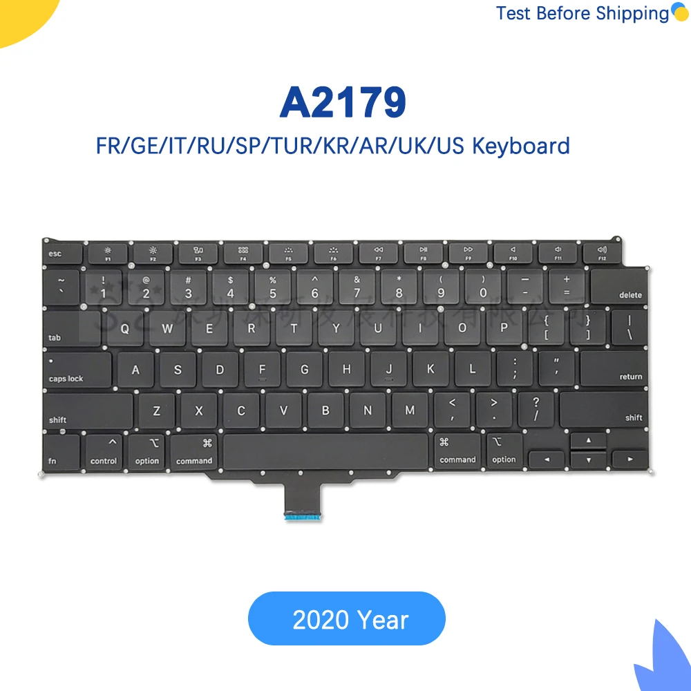Клавиатура для ноутбука A2179, 13 дюймов, сменная клавиатура A2179 для Macbook Air, US UK RU FR SP IT GER, раскладка EMC 2020, 3302 год
Клавиатура для ноутбука A2179, 13 дюймов, сменная клавиатура A2179 для Macbook Air, US UK RU FR SP IT GER, раскладка EMC 2020, 3302 год