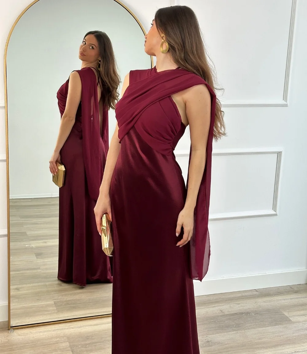 Customized Criss-Cross Pleat A-line Jewel Long Dresses Bespoke Occasion Prom Evening Elegant Simple High Quality
Customized Criss-Cross Pleat A-line Jewel Long Dresses Bespoke Occasion Prom Evening Elegant Simple High Quality