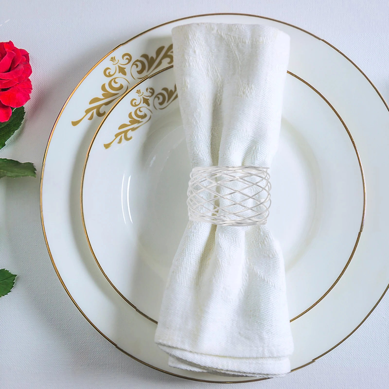 6pcs Metal Round Wire Mesh Serviette Holders For Table Decor Wedding Party Dinner Cloth Napkins Buckles Napkin Rings
6pcs Metal Round Wire Mesh Serviette Holders For Table Decor Wedding Party Dinner Cloth Napkins Buckles Napkin Rings