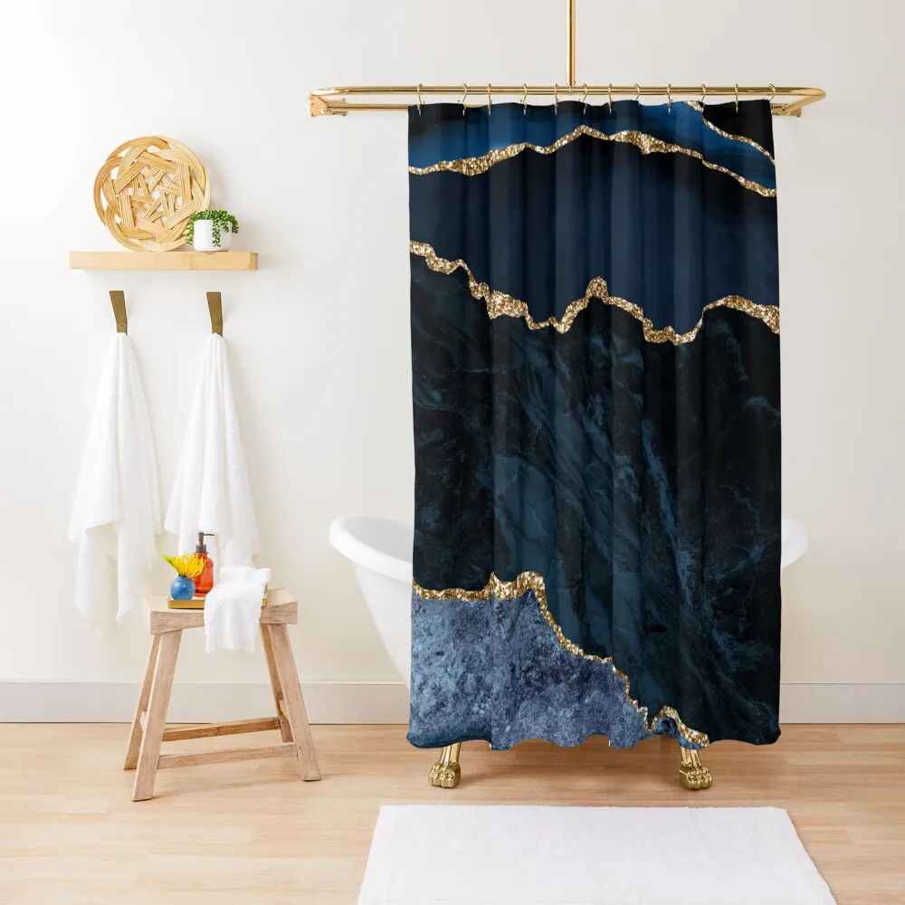 Glam Blue and Gold Agate Shower Curtain Waterproof Fabric Shower Elegant Bathroom Modern Showers For Bathroom Curtain
Glam Blue and Gold Agate Shower Curtain Waterproof Fabric Shower Elegant Bathroom Modern Showers For Bathroom Curtain