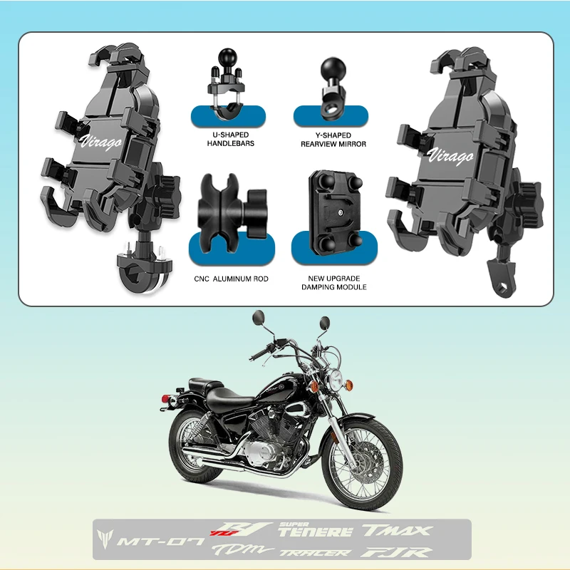 Для Yamaha VIRAGO XV125 XV250 XV400 XV500 XV535 XV700 подставка для крепления телефона держатель для мотоцикла 360 ° Вращающийся ABS Регулируемый
Для Yamaha VIRAGO XV125 XV250 XV400 XV500 XV535 XV700 подставка для крепления телефона держатель для мотоцикла 360 ° Вращающийся ABS Регулируемый