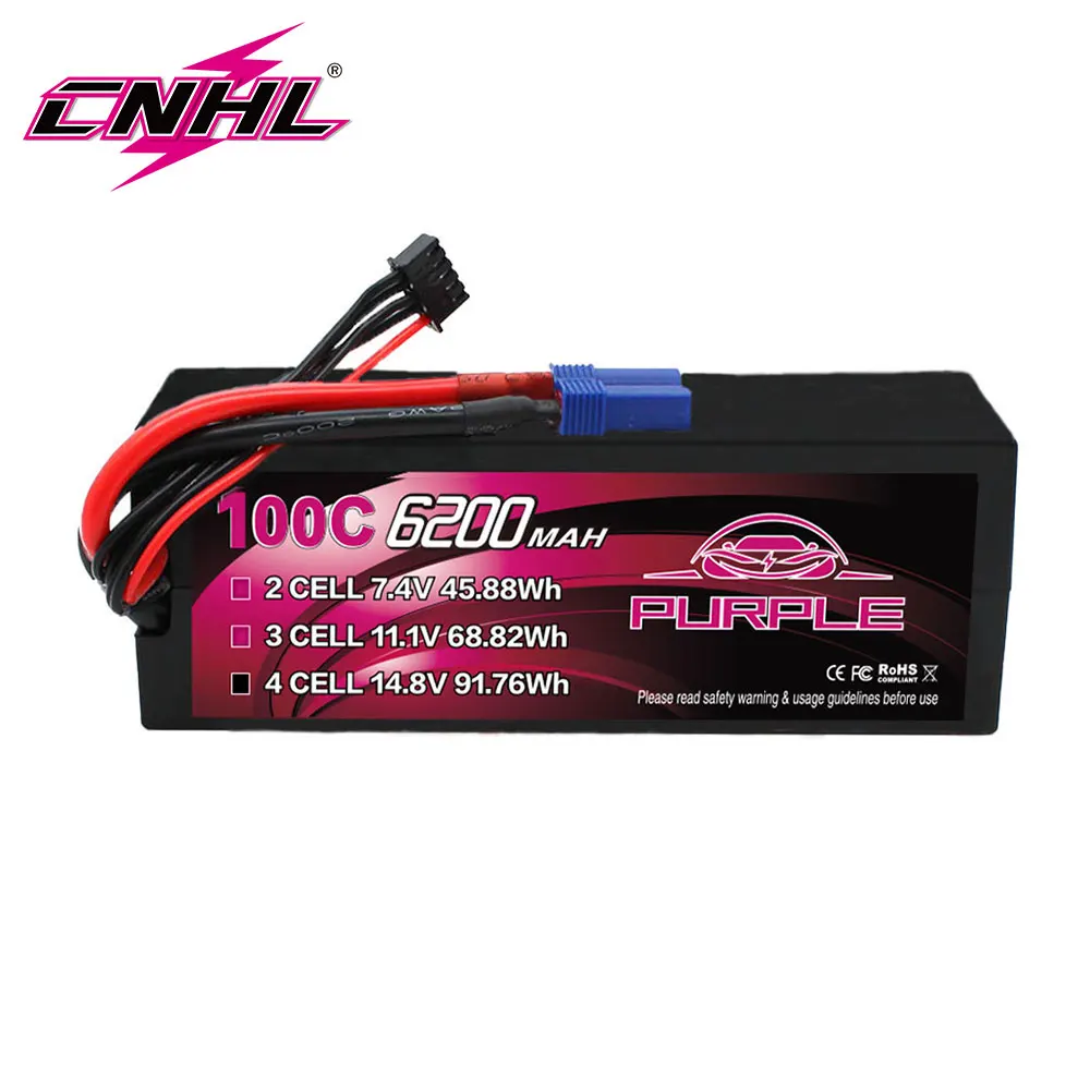 CNHL 4S 14.8V Lipo Battery 6200mAh 100C Hardcase with EC5 Plug For RC Car Boat Vehicles Truck Tank Truggy Buggy Racing Hobby
CNHL 4S 14.8V Lipo Battery 6200mAh 100C Hardcase with EC5 Plug For RC Car Boat Vehicles Truck Tank Truggy Buggy Racing Hobby