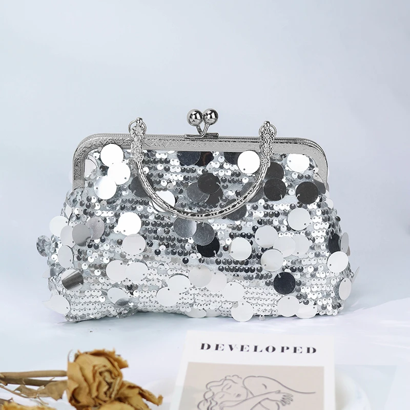 Embellished sequin handmade dinner bag Pop metal chain shoulder bag Wedding Reception storage Bag Haute Couture Dinner gown bag
Embellished sequin handmade dinner bag Pop metal chain shoulder bag Wedding Reception storage Bag Haute Couture Dinner gown bag