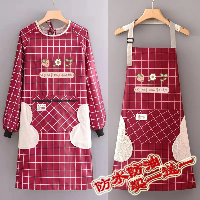 Waterproof apron with hand-wiping feature, zippered workwear, kitchen apron for home cooking
Waterproof apron with hand-wiping feature, zippered workwear, kitchen apron for home cooking