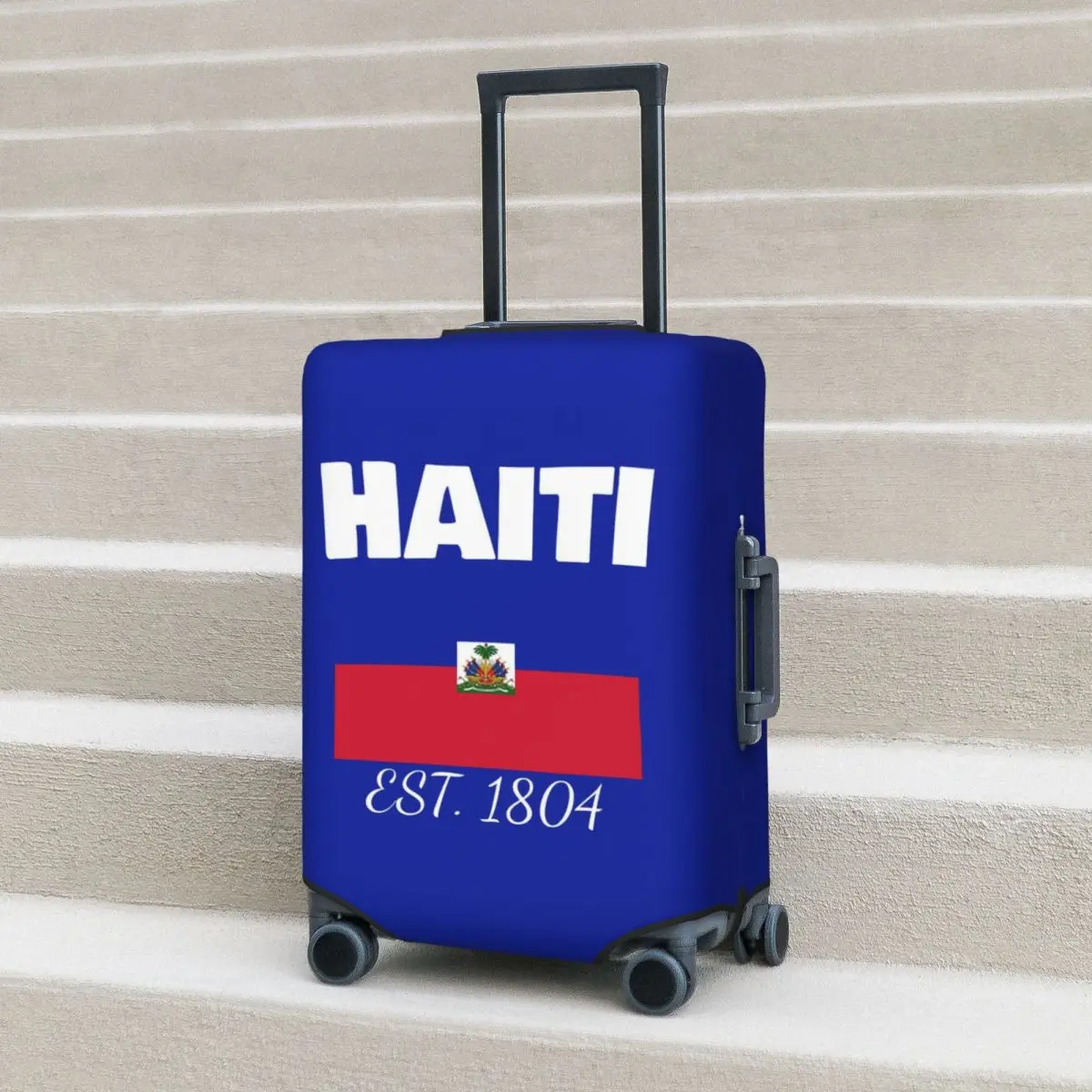 Haiti EST. 1804 Independence Haitian Flag Merch Suitcase Cover Protection Elastic Travel Luggage Protector Covers for 18-32 Inch
Haiti EST. 1804 Independence Haitian Flag Merch Suitcase Cover Protection Elastic Travel Luggage Protector Covers for 18-32 Inch