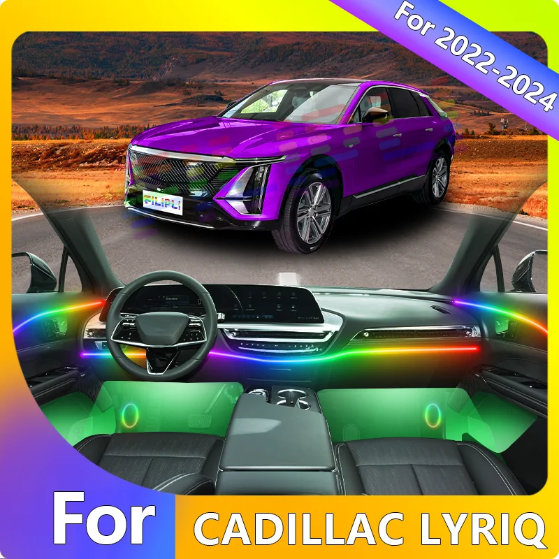 FILIPLI For CADILLAC LYRIQ For 2022 64 RGB Bluetooth Controlled Car Ambient Mood Light Easy Install Acrylic Car Interior Light
FILIPLI For CADILLAC LYRIQ For 2022 64 RGB Bluetooth Controlled Car Ambient Mood Light Easy Install Acrylic Car Interior Light