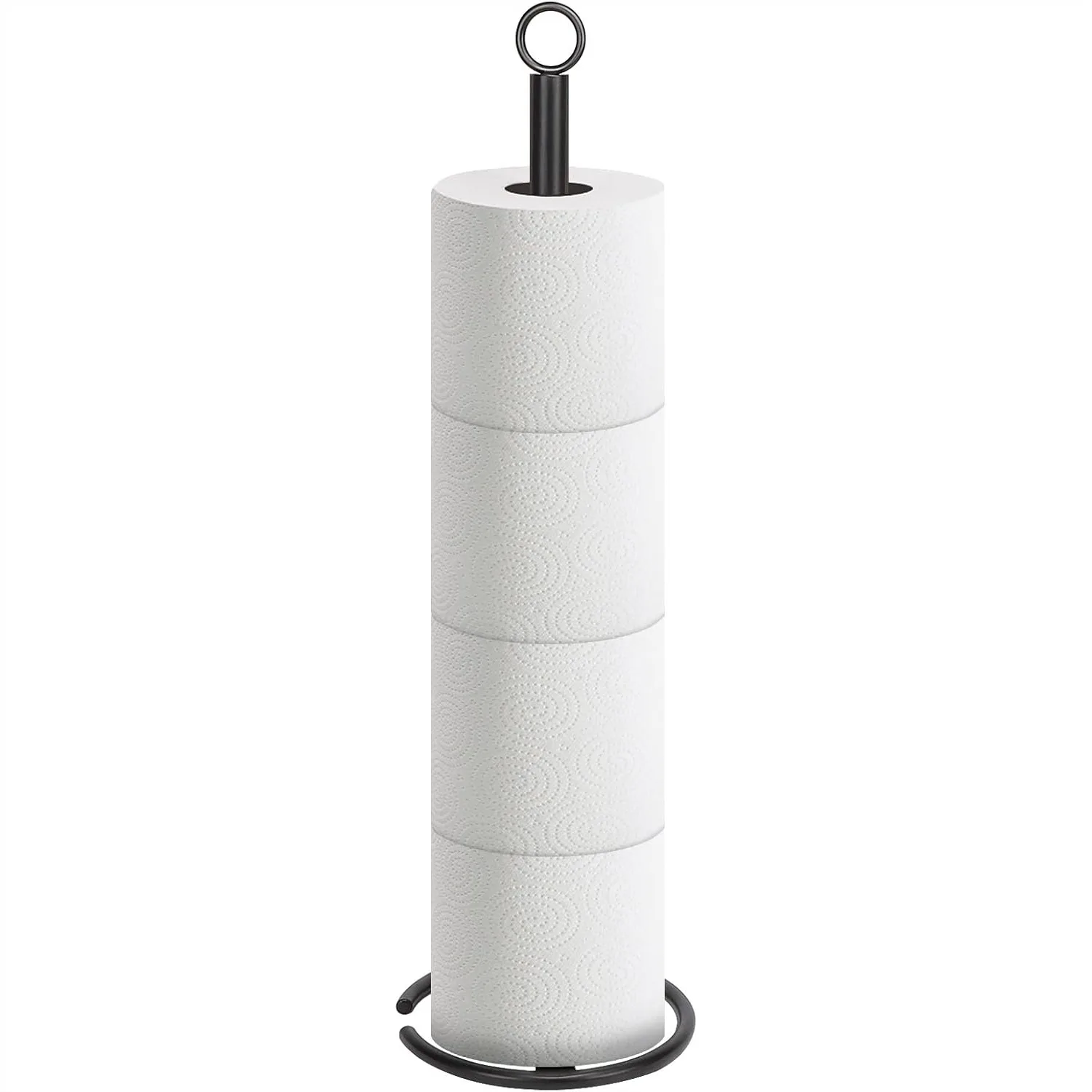 Freestanding Toilet Paper Holder Stand, Heavy Duty Metal 4 Roll Storage for Bathroom Kitchen Countertop, Matte Black
Freestanding Toilet Paper Holder Stand, Heavy Duty Metal 4 Roll Storage for Bathroom Kitchen Countertop, Matte Black