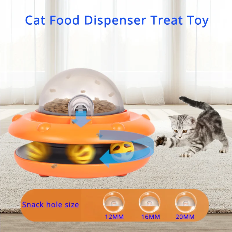 Cat Food Dispenser Treat Toy Adjustable Outlet Spin Out Snacks Training Ball Slow Eating Leaking Eating Toy For Indoor Games
Cat Food Dispenser Treat Toy Adjustable Outlet Spin Out Snacks Training Ball Slow Eating Leaking Eating Toy For Indoor Games