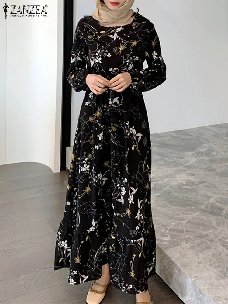 Vintage Floral Printed Maxi Dress ZANZEA Muslim Abaya Women Spring Long Sleeve Sundress Holiday Robe Femme IsIamic Hijab Vestido
Vintage Floral Printed Maxi Dress ZANZEA Muslim Abaya Women Spring Long Sleeve Sundress Holiday Robe Femme IsIamic Hijab Vestido