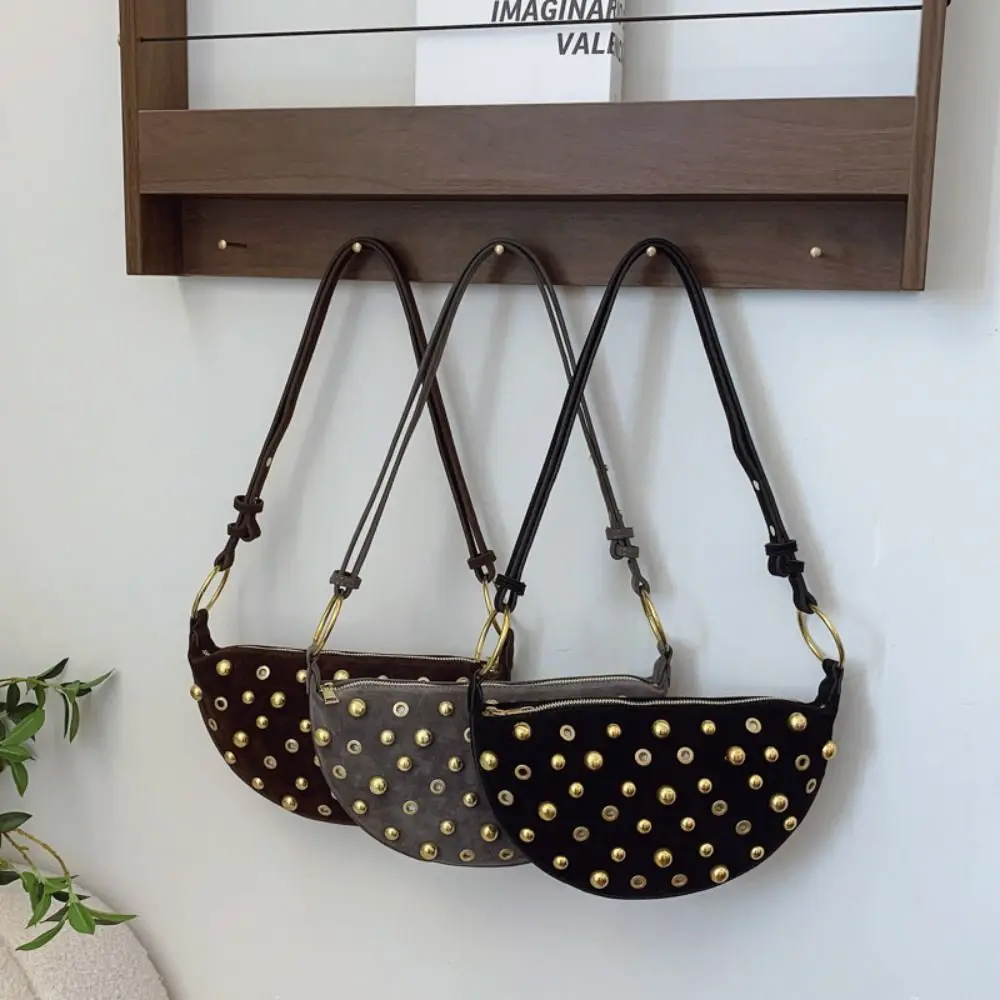 Trendy Metal Stud Rivet Crossbody Bag Hollow Spicy Girl Y2k Shoulder Bag Sweet Cool Korean Style Underarm Bag Girl
Trendy Metal Stud Rivet Crossbody Bag Hollow Spicy Girl Y2k Shoulder Bag Sweet Cool Korean Style Underarm Bag Girl