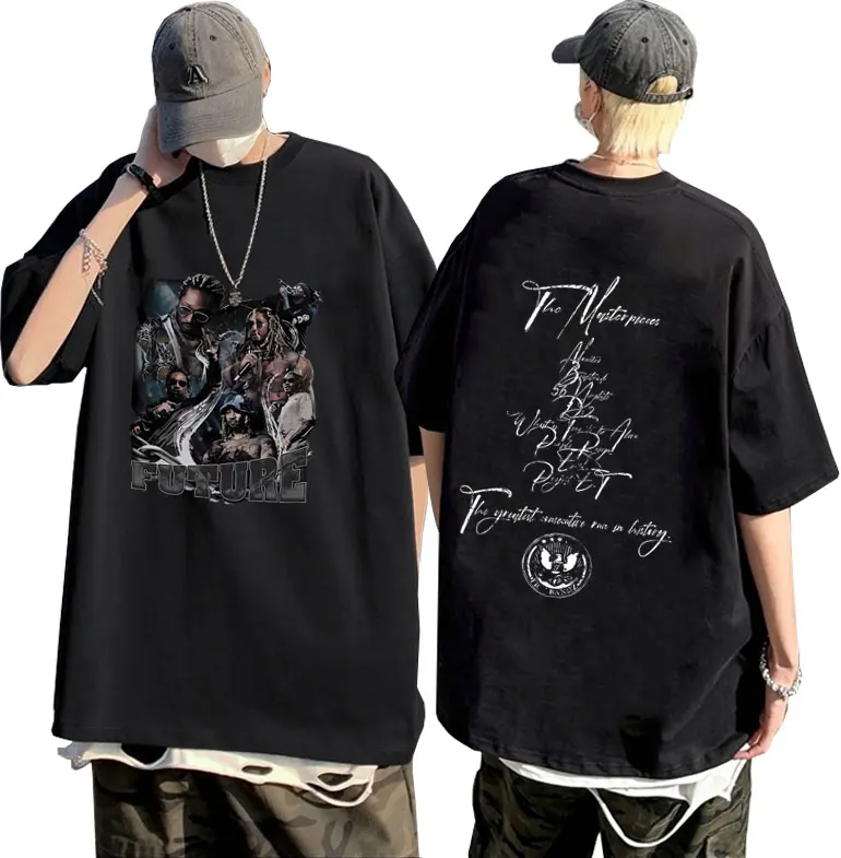 Rapper Future Double Sided Graphic T-shirt Men Women Fashion Casual Cotton Short Sleeve Tshirt Men's Hip Hop Rock Style T Shirts
Rapper Future Double Sided Graphic T-shirt Men Women Fashion Casual Cotton Short Sleeve Tshirt Men's Hip Hop Rock Style T Shirts
