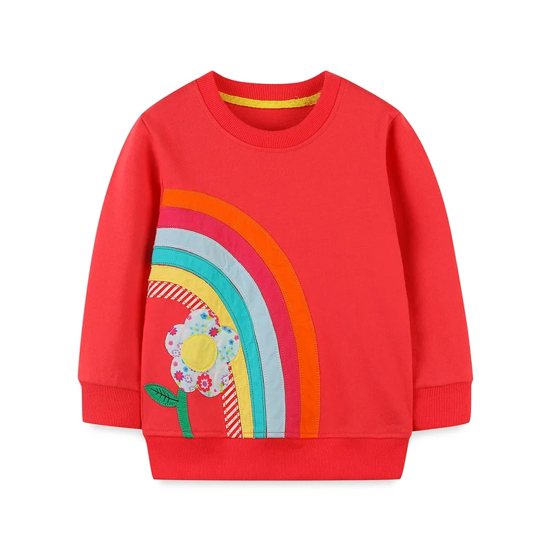 Jumping Meters 2-7T Girls Sweatshirts Rainbow Floral Applique Autumn Winter Children's Clothing Long Sleeve Baby Hooded Shirts
Jumping Meters 2-7T Girls Sweatshirts Rainbow Floral Applique Autumn Winter Children's Clothing Long Sleeve Baby Hooded Shirts