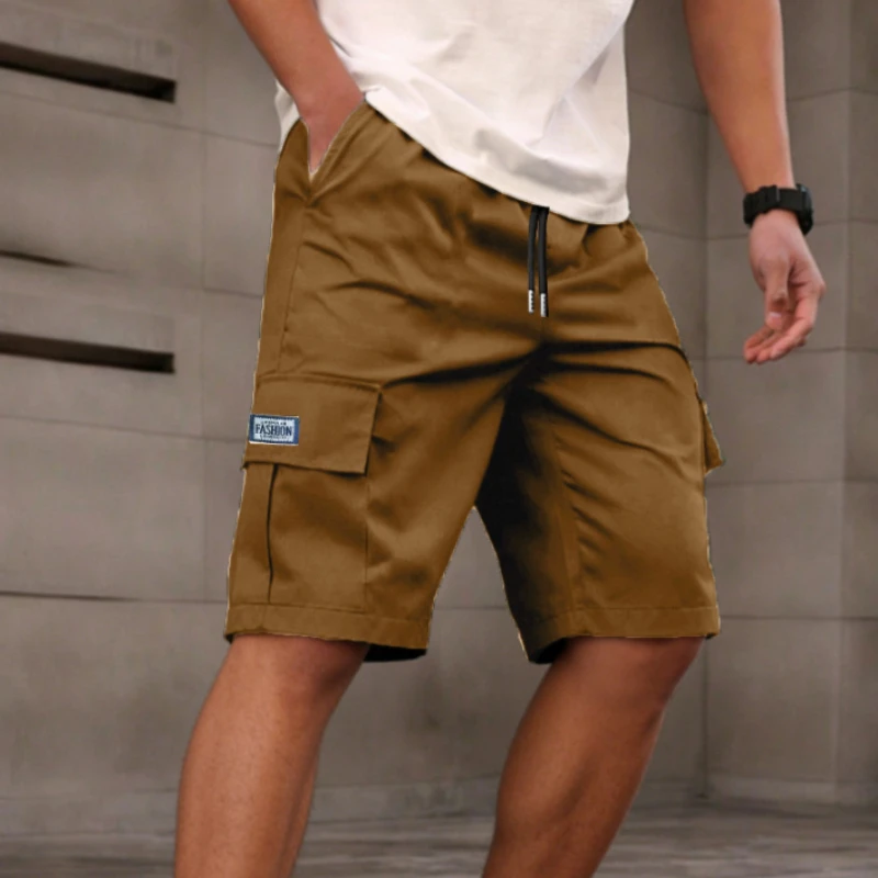 Men's Drawstring Cargo Shorts Solid Color Short Pants with Pockets Summer Elastic Waist Work Shorts Outdoor Jogging Sweatpants
Men's Drawstring Cargo Shorts Solid Color Short Pants with Pockets Summer Elastic Waist Work Shorts Outdoor Jogging Sweatpants