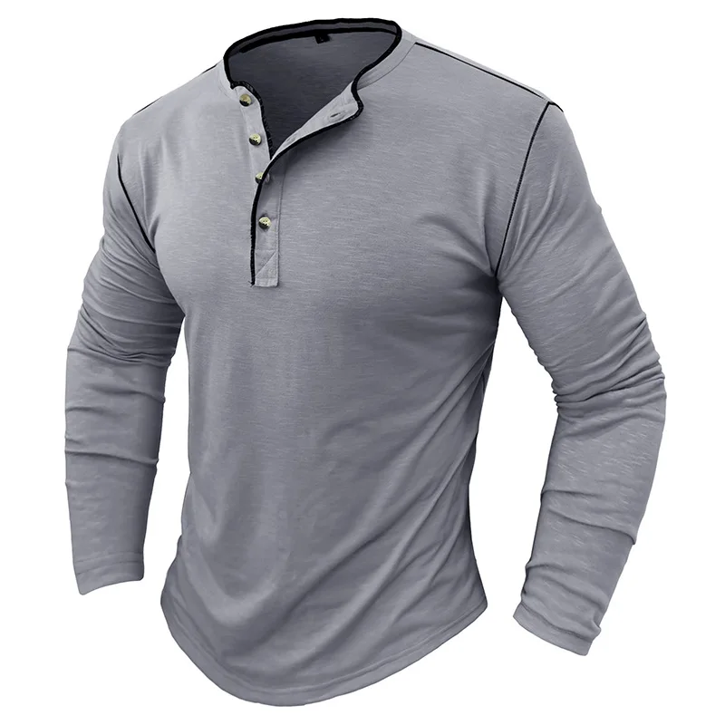 Men's Autumn and Winter plus Size Men's Long SleeveTMen's T-shirt Slub Cotton Top
Men's Autumn and Winter plus Size Men's Long SleeveTMen's T-shirt Slub Cotton Top