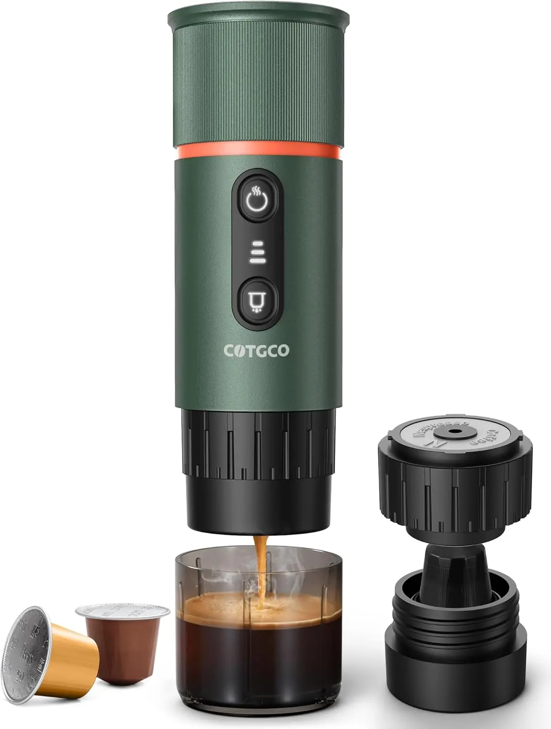Portable Espresso Coffee Maker, Travel Coffee Maker for Camping, 20 Bar Self‑Heating Rechargeable with USB-C, with NS Capsule
Portable Espresso Coffee Maker, Travel Coffee Maker for Camping, 20 Bar Self‑Heating Rechargeable with USB-C, with NS Capsule
