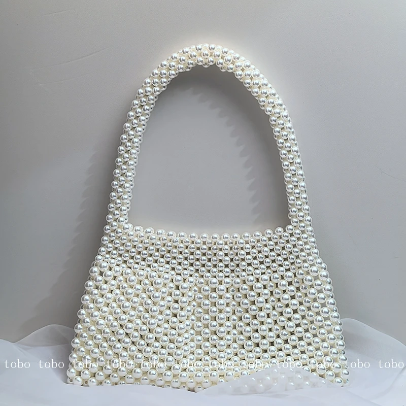 New Summer Bead Pearl Purse Bag Handmade Designer Small Evening Party Handbags for Women Vintage Luxury Bags
New Summer Bead Pearl Purse Bag Handmade Designer Small Evening Party Handbags for Women Vintage Luxury Bags