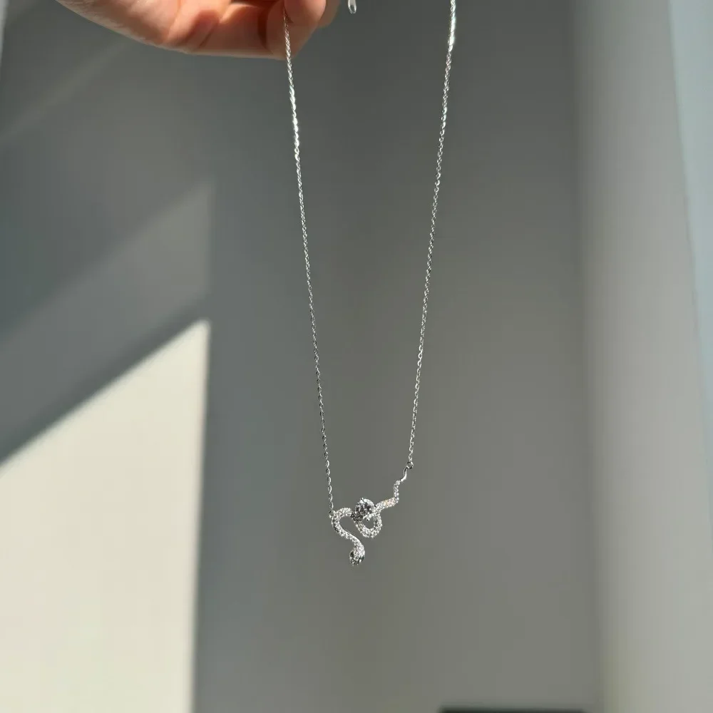 Romance Serpentine Choker, 925 Silver Full CZ Serpent Necklace with Scale-Inlaid Moissanite for Coven Elegance
Romance Serpentine Choker, 925 Silver Full CZ Serpent Necklace with Scale-Inlaid Moissanite for Coven Elegance