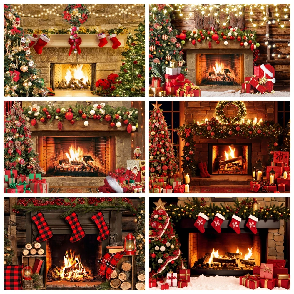 Christmas Fireplace Backdrop for Photography Burning Fireplace Xmas New Year Winter Family Party Decor Background Photo Studio
Christmas Fireplace Backdrop for Photography Burning Fireplace Xmas New Year Winter Family Party Decor Background Photo Studio
