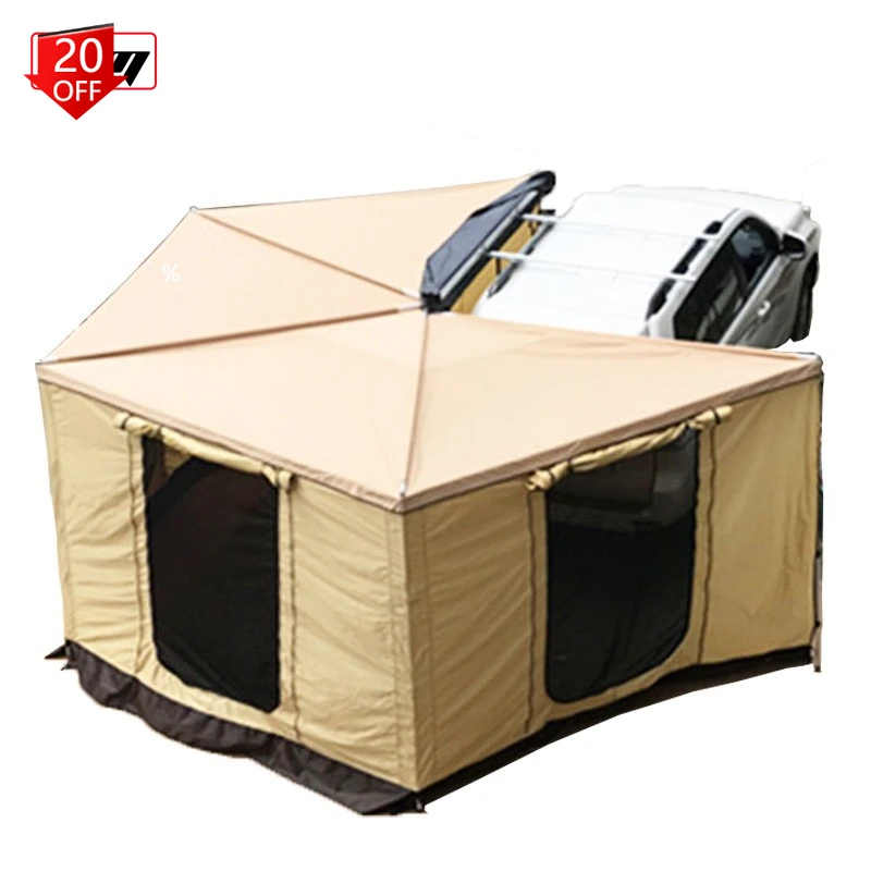 Off-road Camper Waterproof 270 Degree Awning With Walls Car Side Awning Tent for Camping With Annex
Off-road Camper Waterproof 270 Degree Awning With Walls Car Side Awning Tent for Camping With Annex