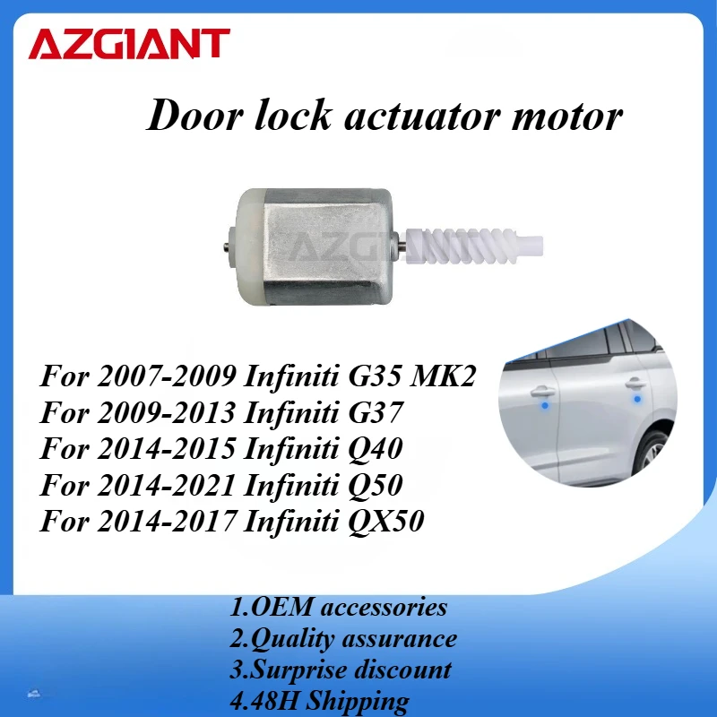 AZGIANT Car left/right door lock actuator motor for Infiniti G35 MK2/G37/Q40/Q50/QX50 High Quality OEM Parts VD117Y28 VD297Y15
AZGIANT Car left/right door lock actuator motor for Infiniti G35 MK2/G37/Q40/Q50/QX50 High Quality OEM Parts VD117Y28 VD297Y15