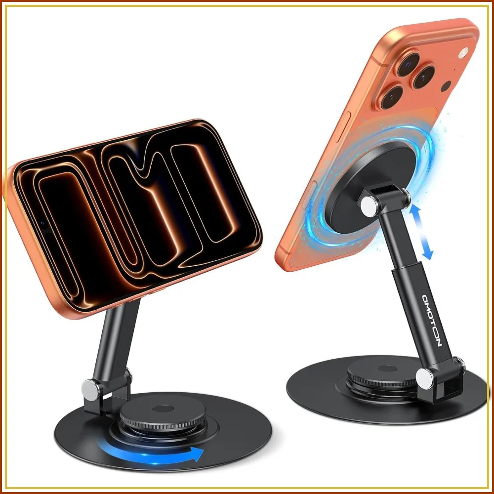 360° Rotating Magnetic Phone Stand for MagSafe, Height Adjustable Foldable Desk Stand for iPhone 16/15 Pro Max, Office Gift
360° Rotating Magnetic Phone Stand for MagSafe, Height Adjustable Foldable Desk Stand for iPhone 16/15 Pro Max, Office Gift