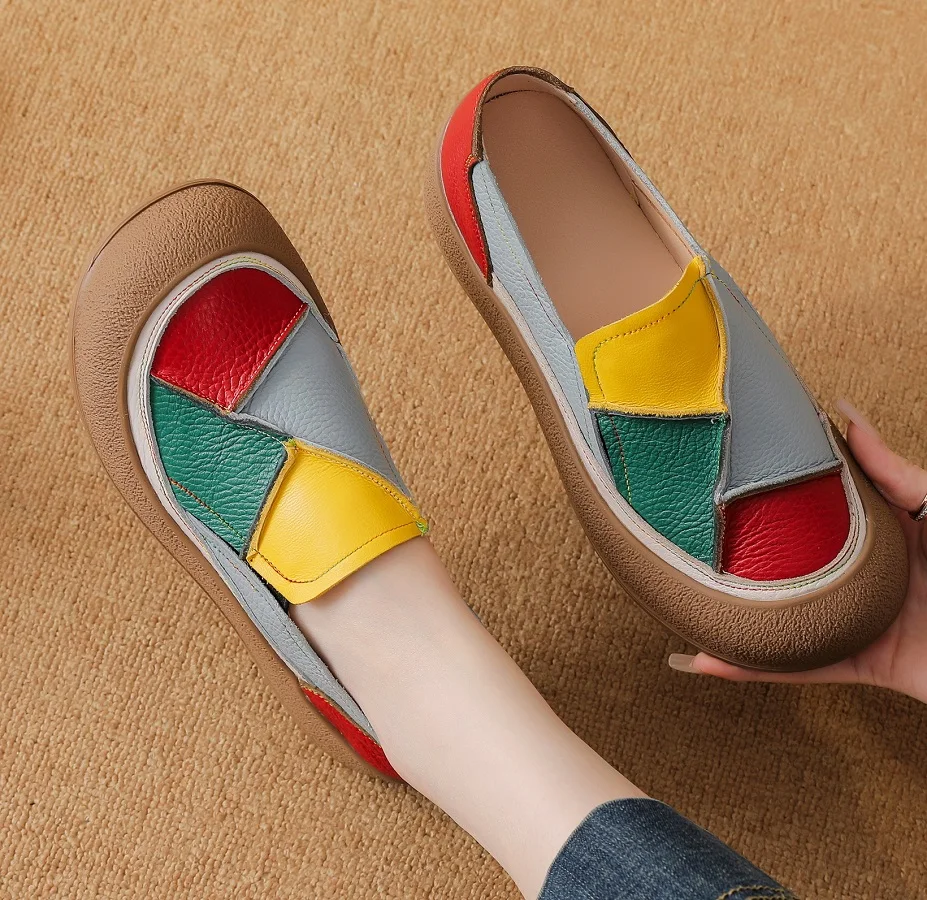 2025 New real leather ballet flats mixed colors moccasins women's slip on shoes luxury patchwork flats lady driving loafer woman
2025 New real leather ballet flats mixed colors moccasins women's slip on shoes luxury patchwork flats lady driving loafer woman