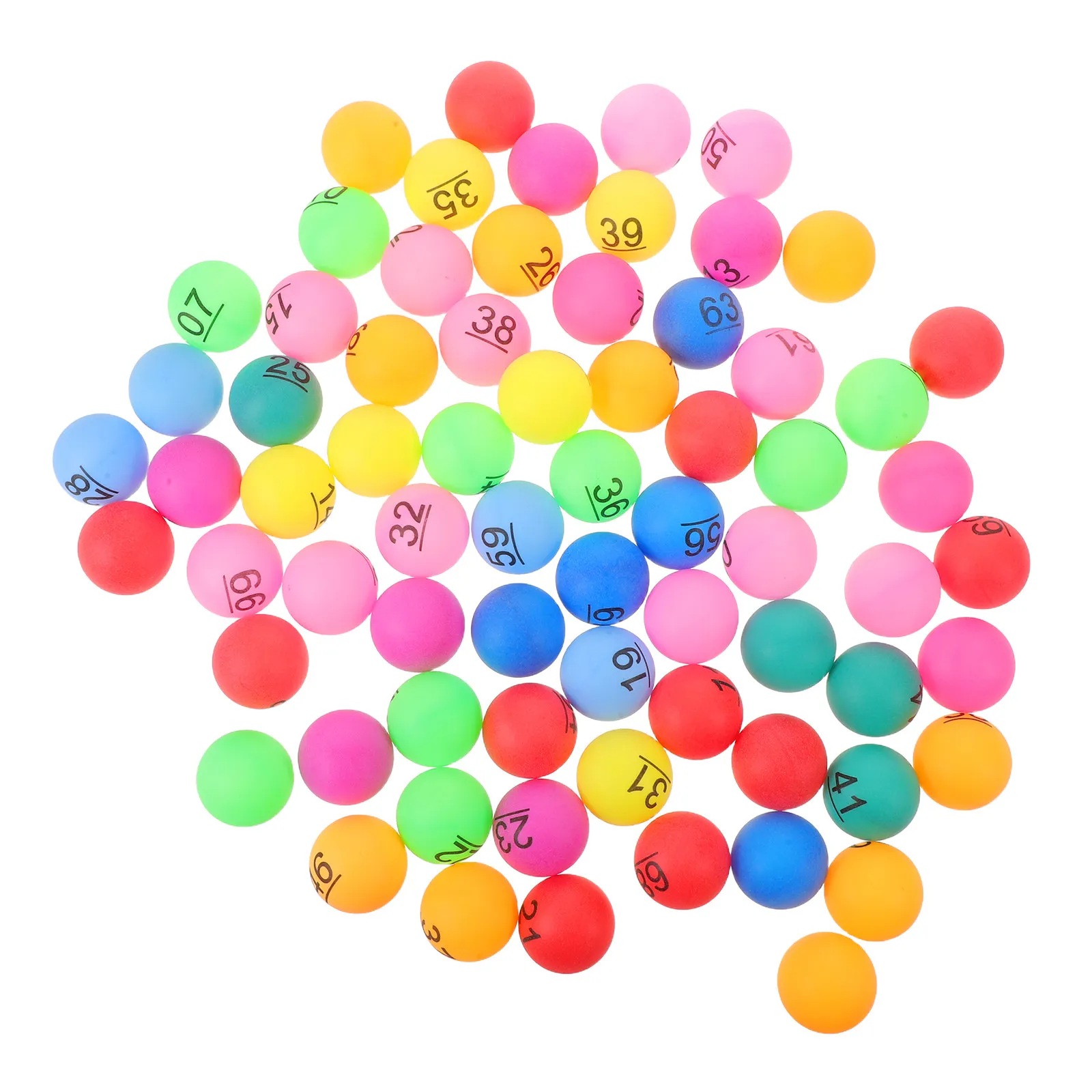 70pcs Colorful 1-70 Numbered Plastic Bingo Balls Mini Raffle Game Table Tennis Party Supplies For Family Events Carnival
70pcs Colorful 1-70 Numbered Plastic Bingo Balls Mini Raffle Game Table Tennis Party Supplies For Family Events Carnival