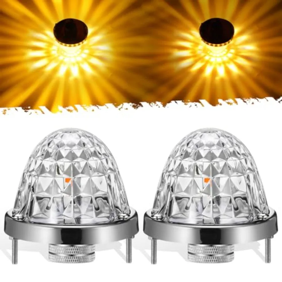 2Pcs Glass Watermelon Lights Diamond-Shaped Lens LED Side Marker Turn Signal Lamp with Stainless Steel Bezel Replacement for Pe
2Pcs Glass Watermelon Lights Diamond-Shaped Lens LED Side Marker Turn Signal Lamp with Stainless Steel Bezel Replacement for Pe