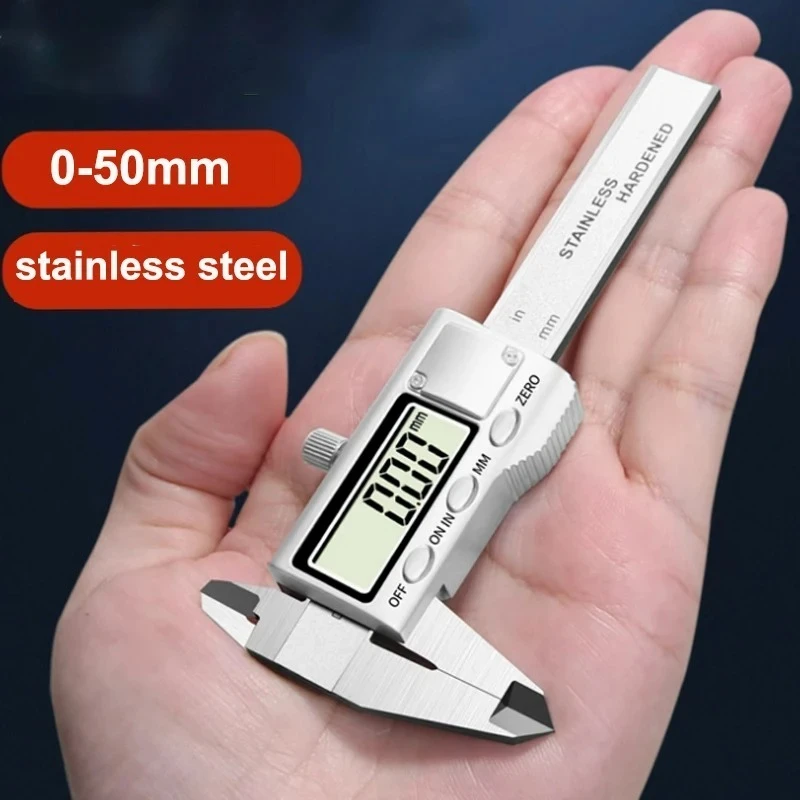0-50MM Digital Vernier Caliper High Precision Mini Jewelry and Antiques Bracelet Home Mini Electronic Measuring Ruler