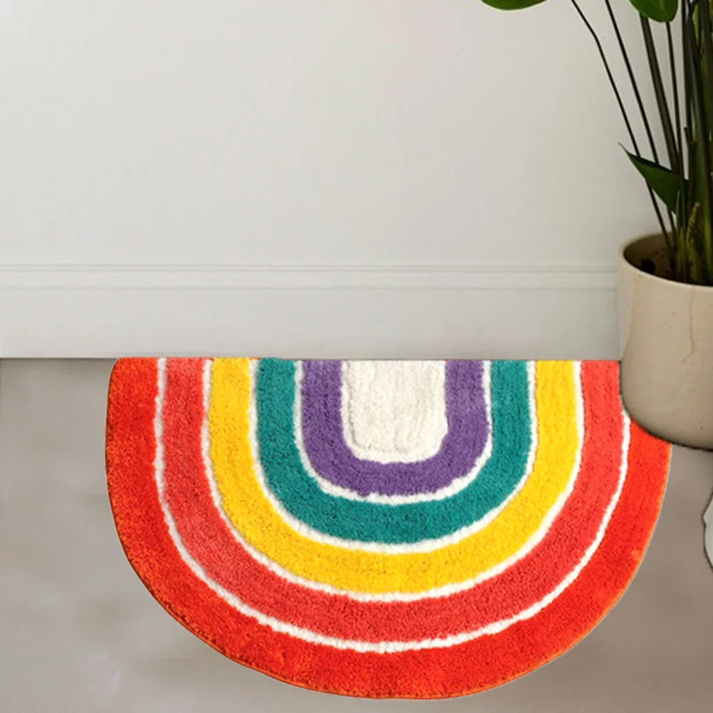 1Pcs Cartoon Rainbow Semicircular Floor Mat Non-Slip Bathroom Home Anti-Skid Absorbent Rug Bathroom Mat Home Rug
1Pcs Cartoon Rainbow Semicircular Floor Mat Non-Slip Bathroom Home Anti-Skid Absorbent Rug Bathroom Mat Home Rug