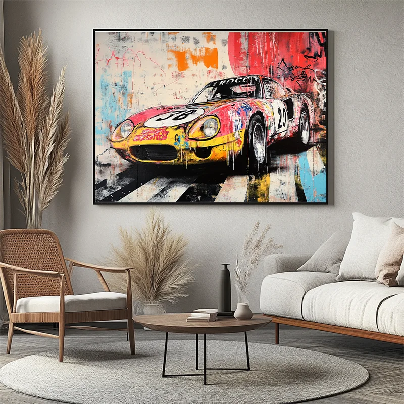 Modern Stylish Vintage Racing Car Wall Art Decor Colorful Dynamic Scene Painting Hot Selling Living Room Home Decor
Modern Stylish Vintage Racing Car Wall Art Decor Colorful Dynamic Scene Painting Hot Selling Living Room Home Decor