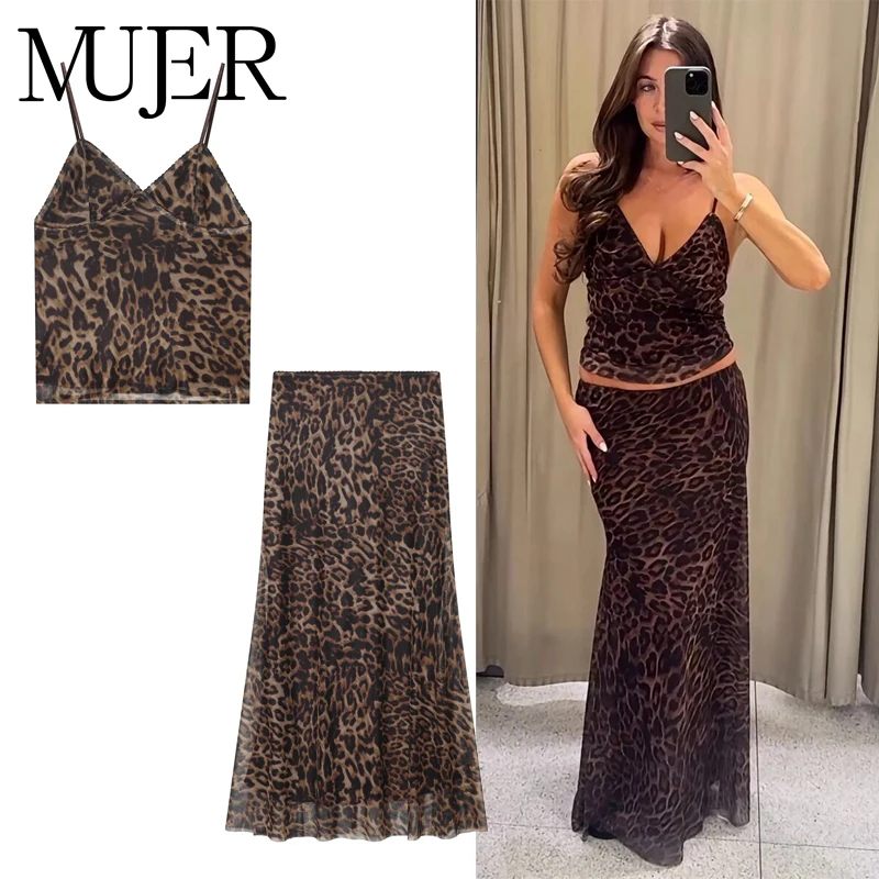 MUJER Print Tulle Women's Skirt 2 Piece Set Mid Waist Long Skirt Woman Summer Outfit Women's Top and Skirt Set Crop Top Woman
MUJER Print Tulle Women's Skirt 2 Piece Set Mid Waist Long Skirt Woman Summer Outfit Women's Top and Skirt Set Crop Top Woman