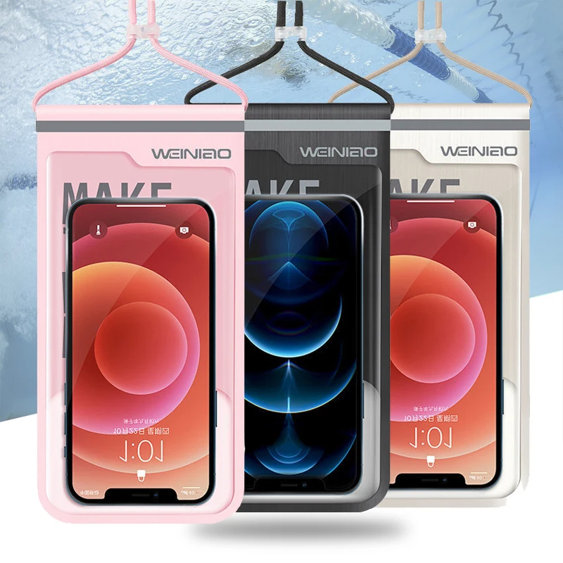 7.5 inch Waterproof Phone Bag Touch Screen Swimming Takeaway Cycling Diving Drifting Hot Spring Rainproof Phone Holder Pouch
7.5 inch Waterproof Phone Bag Touch Screen Swimming Takeaway Cycling Diving Drifting Hot Spring Rainproof Phone Holder Pouch