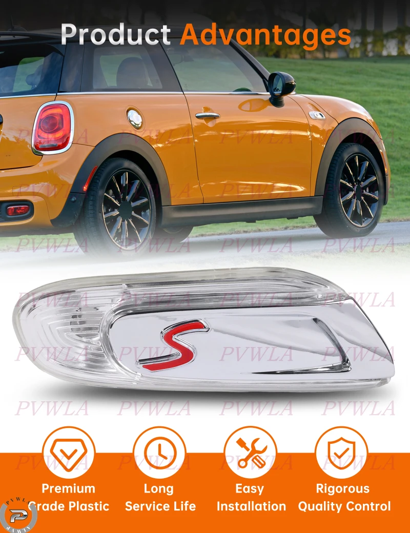 For Mini Cooper S F55 F56 2013-2019/Cabrio F57 2014-2019 Front Fenders Turn Signal Lights Side Light Lamp Indicator
For Mini Cooper S F55 F56 2013-2019/Cabrio F57 2014-2019 Front Fenders Turn Signal Lights Side Light Lamp Indicator