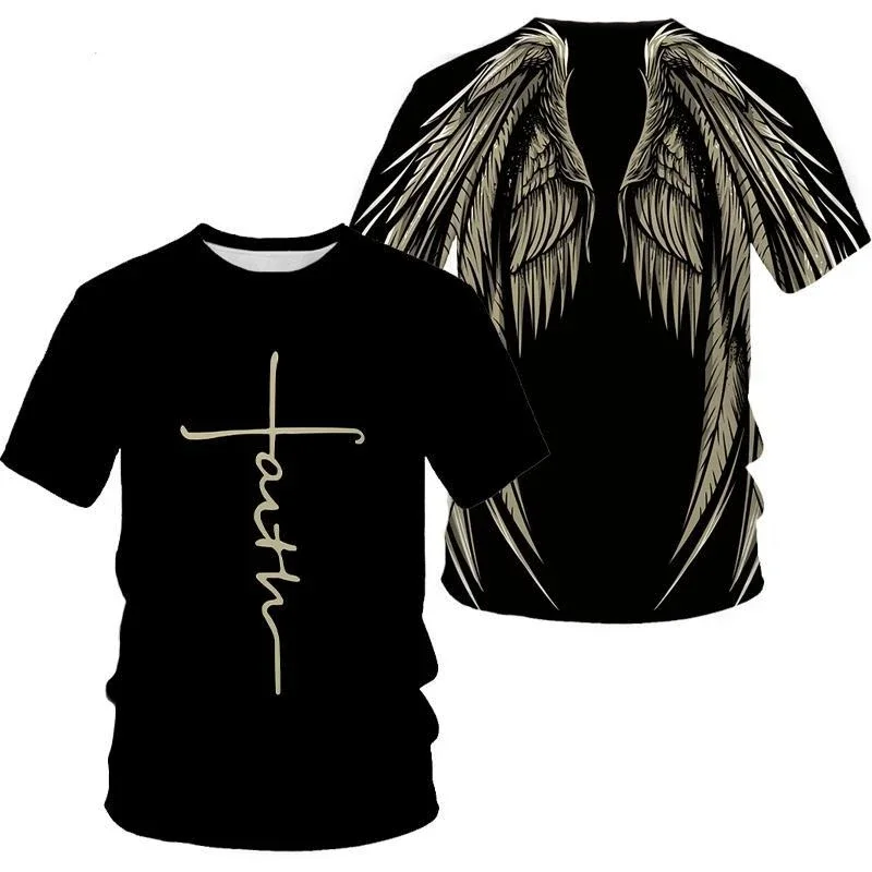2026 Men's and Women's Three-Dimensional Angel Wings Cross-Print T-Shirt, Fresh, Fashionable and Fun T-Shirt
2026 Men's and Women's Three-Dimensional Angel Wings Cross-Print T-Shirt, Fresh, Fashionable and Fun T-Shirt