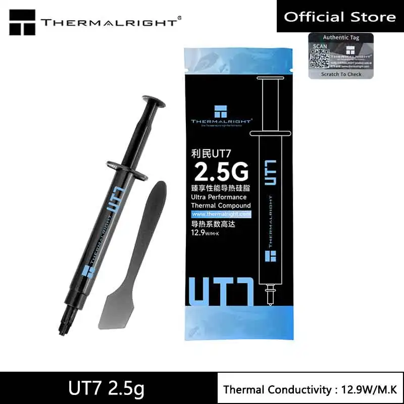 Thermalright UT7 High-Performance Thermal Grease,12.9W/M.K Cooling paste suitable for CPU, GPU, and heat sink module cooling
Thermalright UT7 High-Performance Thermal Grease,12.9W/M.K Cooling paste suitable for CPU, GPU, and heat sink module cooling