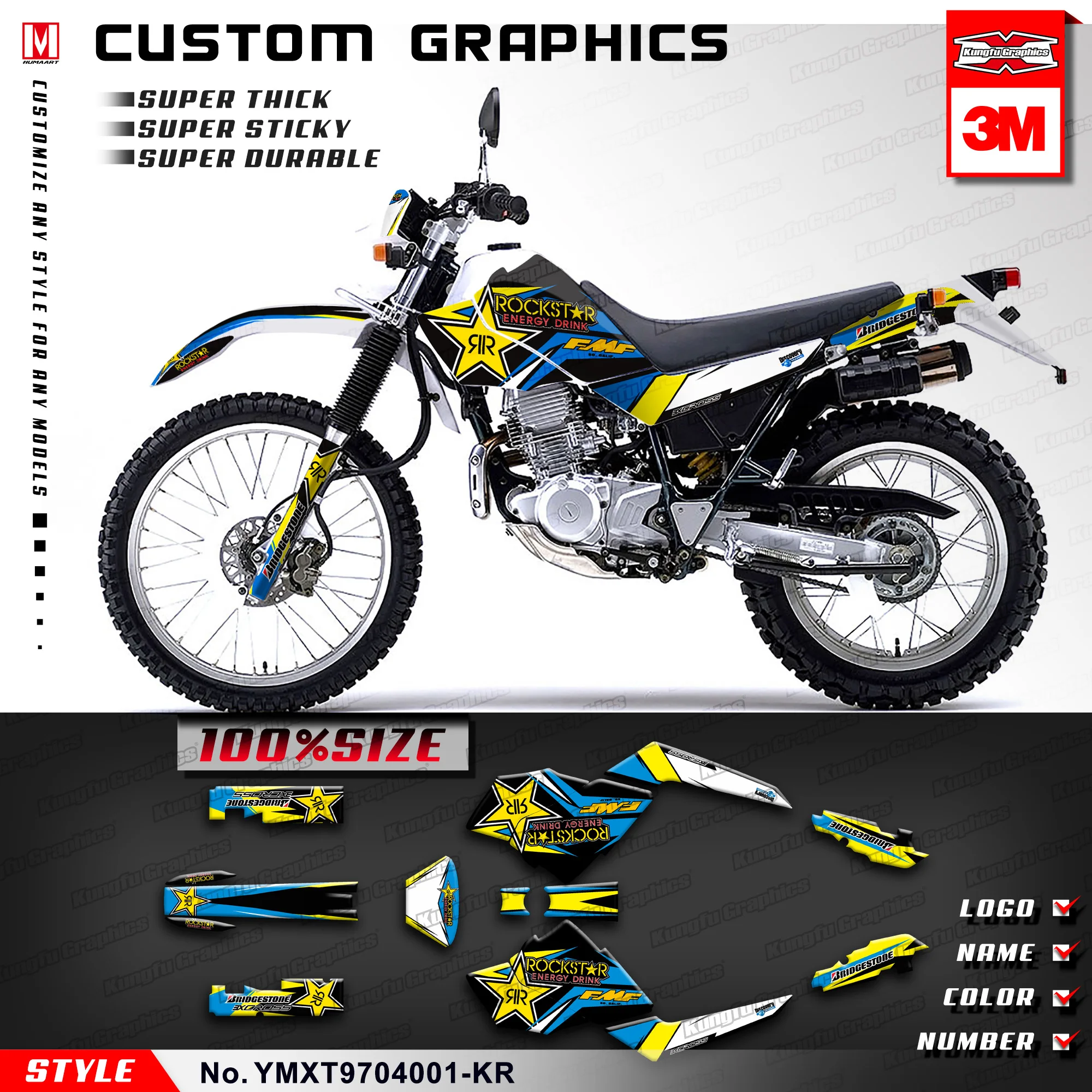 KUNGFU GRAPHICS Personalized Stickers Kit Vinyl Decal for Yamaha Serow XT 225 XT225 1997 1998 1999 2000 2001 2002 2003 2004 Blue
KUNGFU GRAPHICS Personalized Stickers Kit Vinyl Decal for Yamaha Serow XT 225 XT225 1997 1998 1999 2000 2001 2002 2003 2004 Blue
