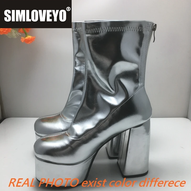 SIMLOVEYO 12.5cm Thick Heel 5.5cm Platform Mortorcycle Boots Midcalf Autumn Winter Fashion Antislip Shoes Big Size 45 46 47 48
SIMLOVEYO 12.5cm Thick Heel 5.5cm Platform Mortorcycle Boots Midcalf Autumn Winter Fashion Antislip Shoes Big Size 45 46 47 48