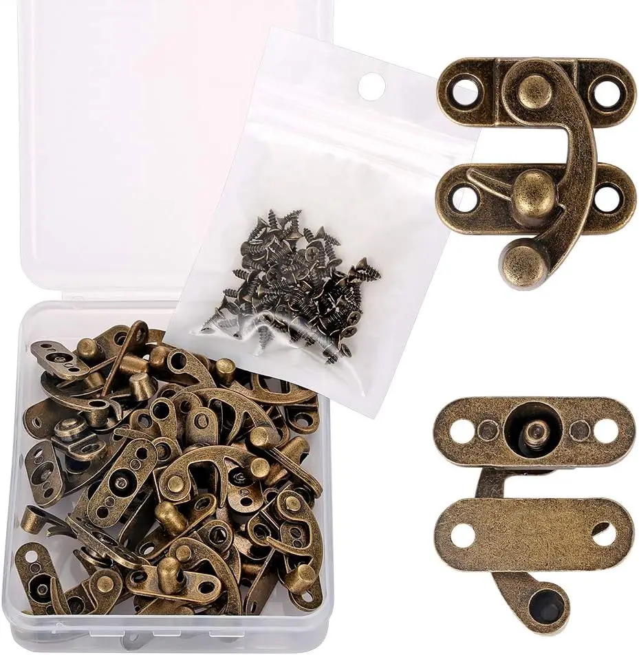 20 Pieces Jewelry Box Latches Thickened Solid Bronze Tone Antique Box Latch with 80 Screws
20 Pieces Jewelry Box Latches Thickened Solid Bronze Tone Antique Box Latch with 80 Screws